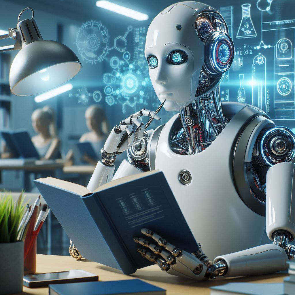 study modern AI no people robots realistic